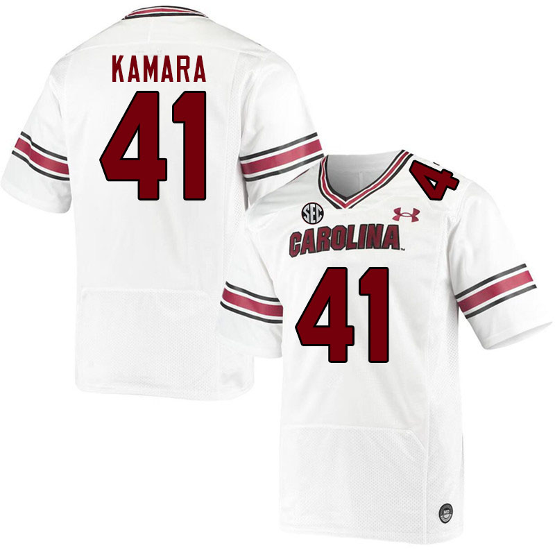 Men #41 Bangally Kamara South Carolina Gamecocks College Football Jerseys Stitched-White